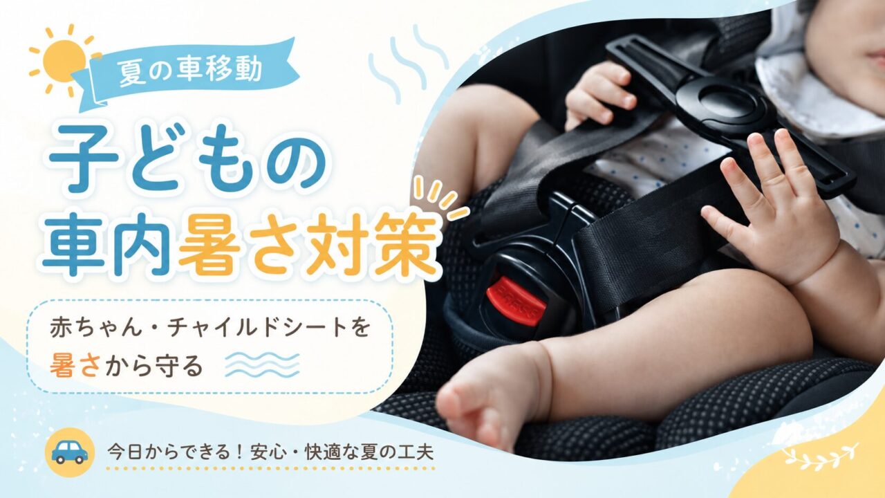 【子連れ車移動の暑さ対策】赤ちゃん・チャイルドシートを暑さから守る方法