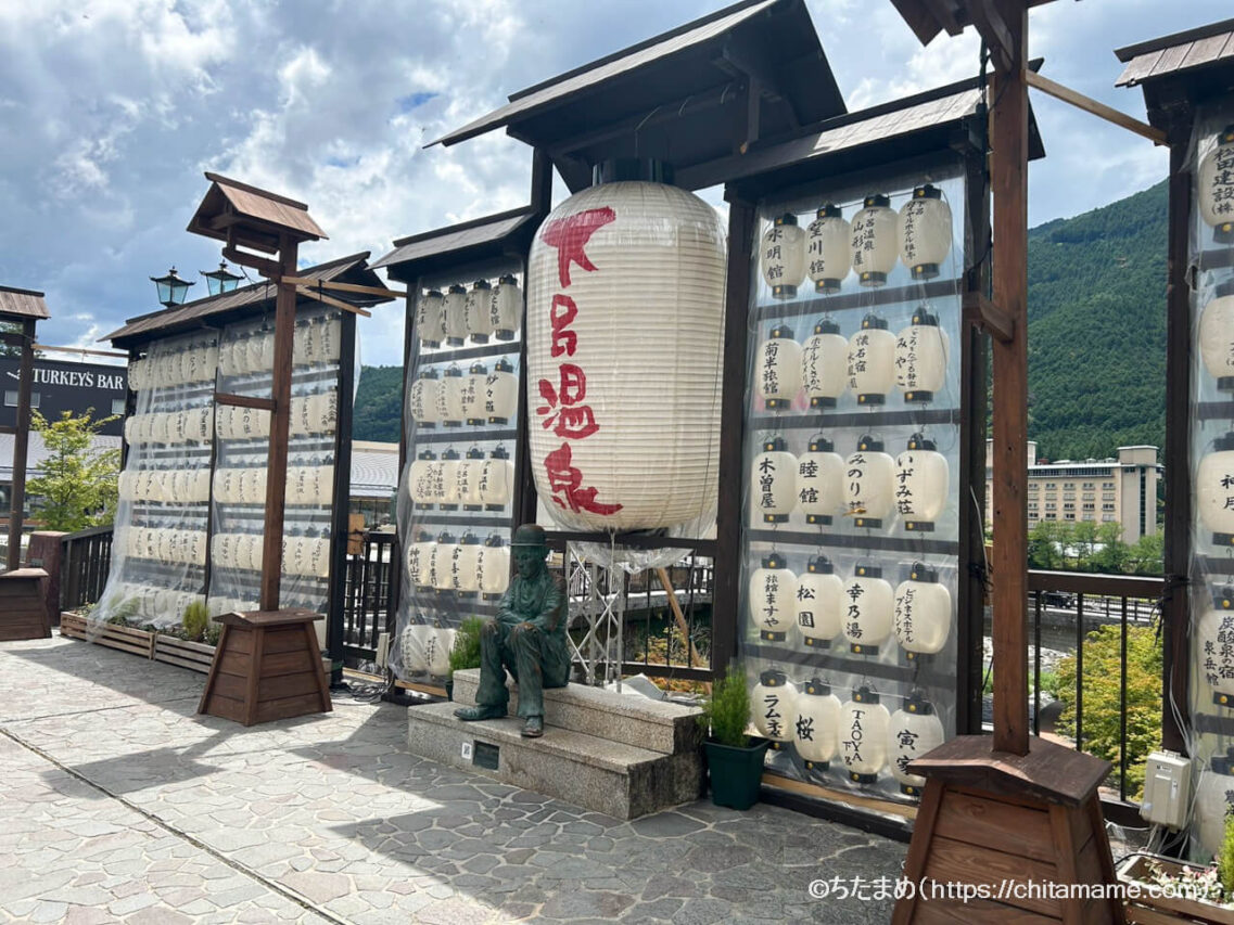 ホテルへ向かう前に観光した下呂温泉街
